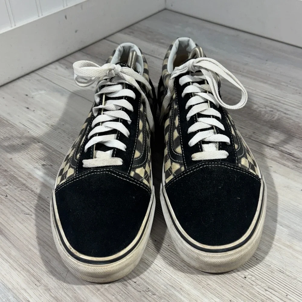 Vans Off The Wall Old Skool Blur Black/White Checkerboard Skater M 11.5‎